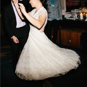 White Lace Dress (Sau/BHLDN), size 2